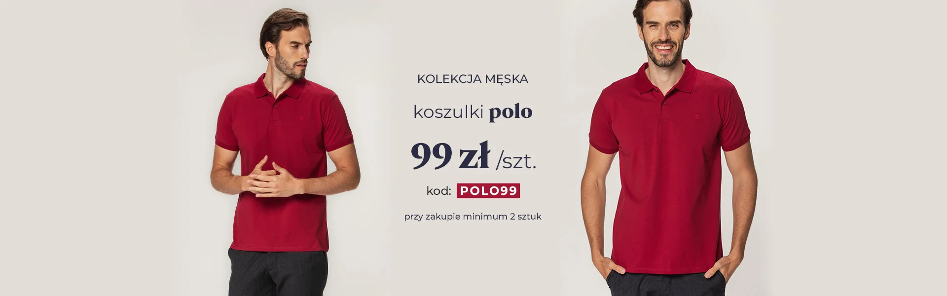 Koszulki polo 99 zł/szt Kod: POLO99 Przy zakupie minimum 2 sztuk