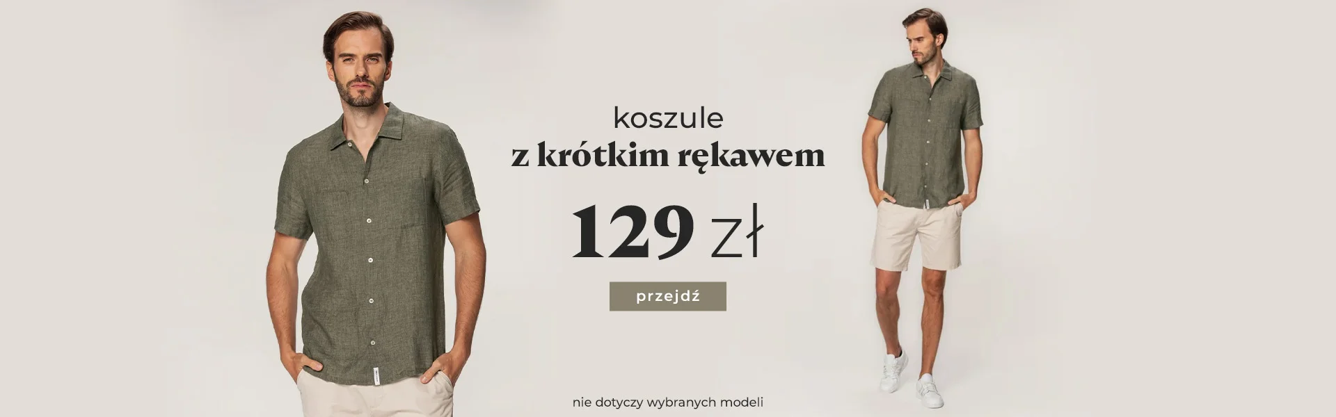 Koszule męskie z kr&oacute;tkim rękawem 129 zł
