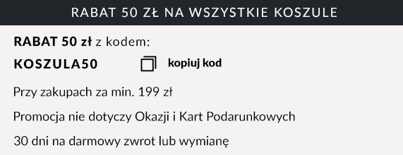 -50 zł na koszule przy zakupach za min. 199 zł