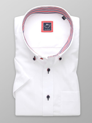 Biała klasyczna koszula z kontrastami w paski
