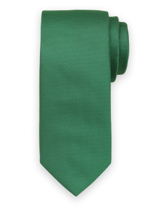 Zielony krawat w drobny wzór