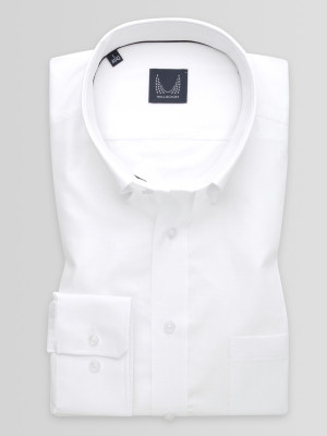 Biała klasyczna koszula w drobne prążki