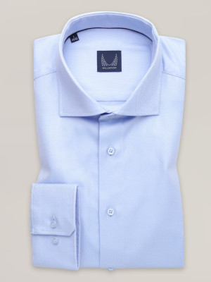 Błękitna klasyczna koszula w prążek