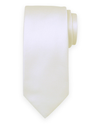Klasyczny krawat w kolorze ecru