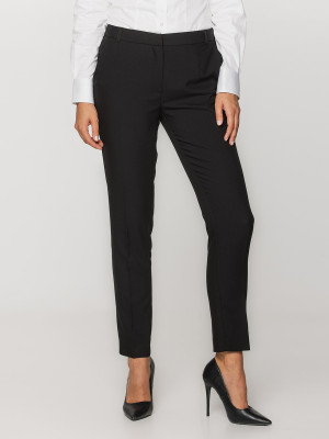 Czarne klasyczne spodnie garniturowe typu long size