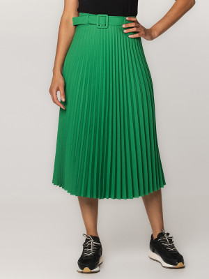 Zielona spódnica plisowana