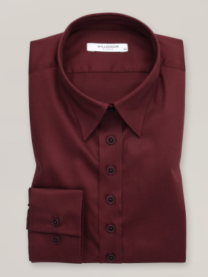 Klasyczna burgundowa bluzka typu long size