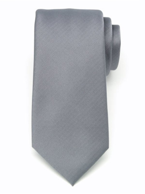 Klasyczny popielaty krawat w prążek