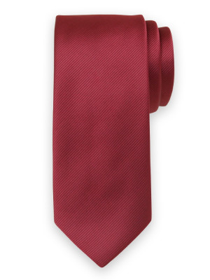 Klasyczny bordowy krawat w drobne prążki