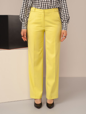 Klasyczne limonkowe spodnie garniturowe
