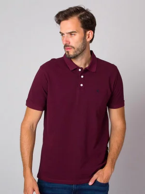 Burgundowa koszulka polo