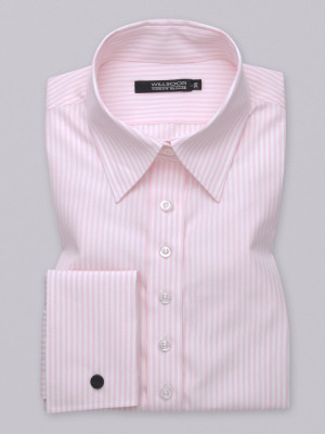 Różowa bluzka z mankietami na spinki