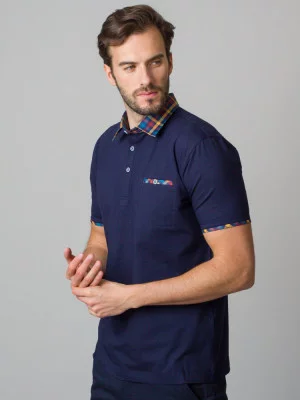 Granatowa koszulka polo