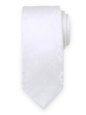 Klasyczny krawat ślubny z bogatym wzornictwem
