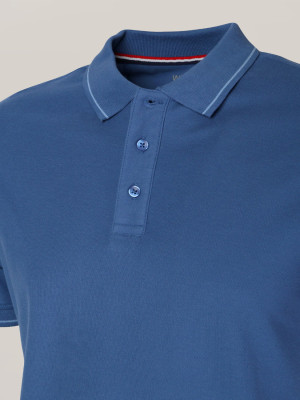Ciemnoniebieska koszulka polo