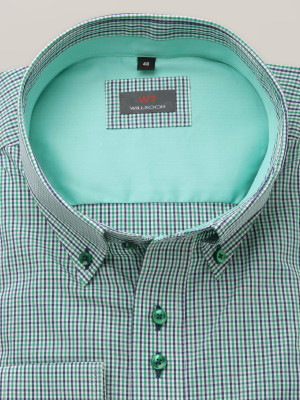Klasyczna koszula w zieloną kratkę
