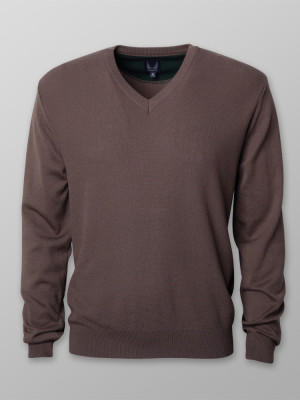 Szaro-brązowy sweter