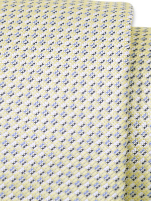 Żółty krawat w drobny przeplot