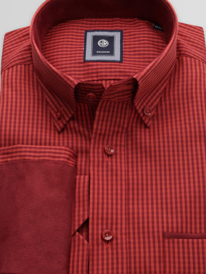 Czerwona klasyczna koszula w kratkę