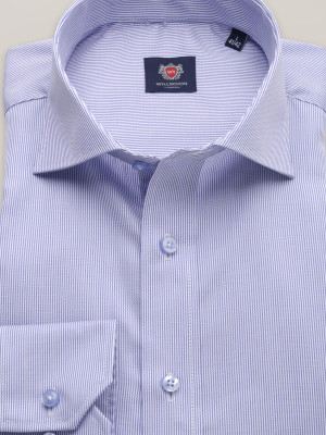 Jasnobłękitna klasyczna koszula w prążek