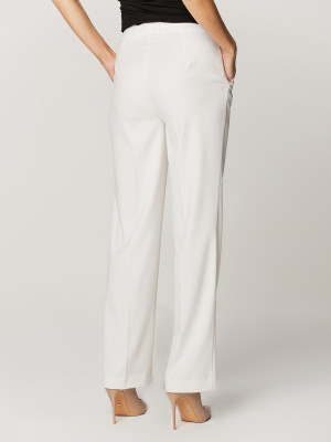 Klasyczne białe spodnie garniturowe typu Long Size