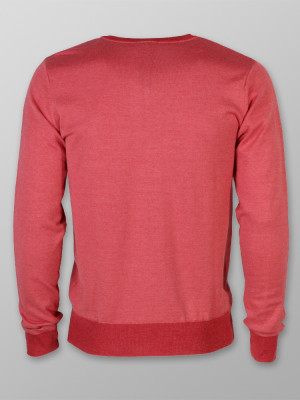 Koralowy sweter męski (rozmiary 3XL - 5XL)