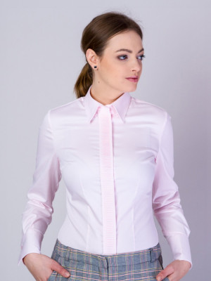 Różowa bluzka z plisowaniem