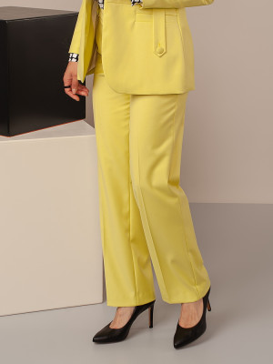 Klasyczne limonkowe spodnie garniturowe