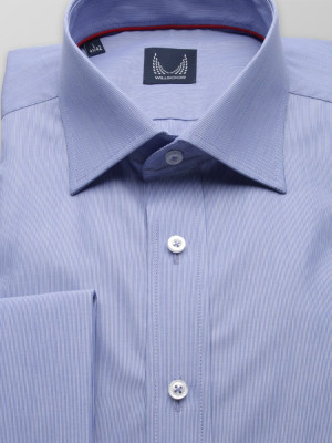 Niebieska klasyczna koszula na spinki