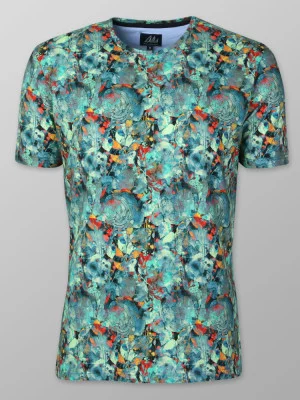 Niebiesko-zielony t-shirt