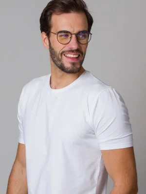 Biały t-shirt męski
