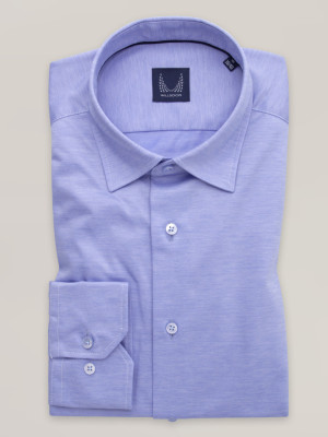 Niebieska taliowana koszula typu jersey