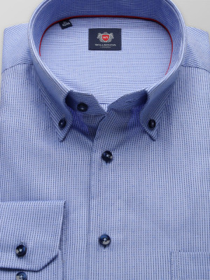 Błękitna klasyczna koszula w prążki