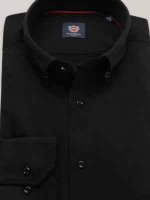 Czarna taliowana koszula typu jersey