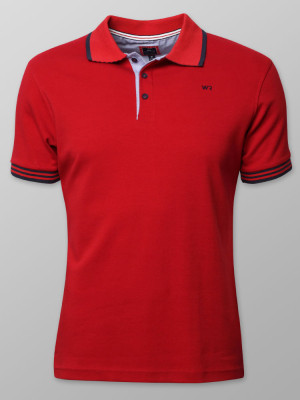 Czerwona koszulka polo