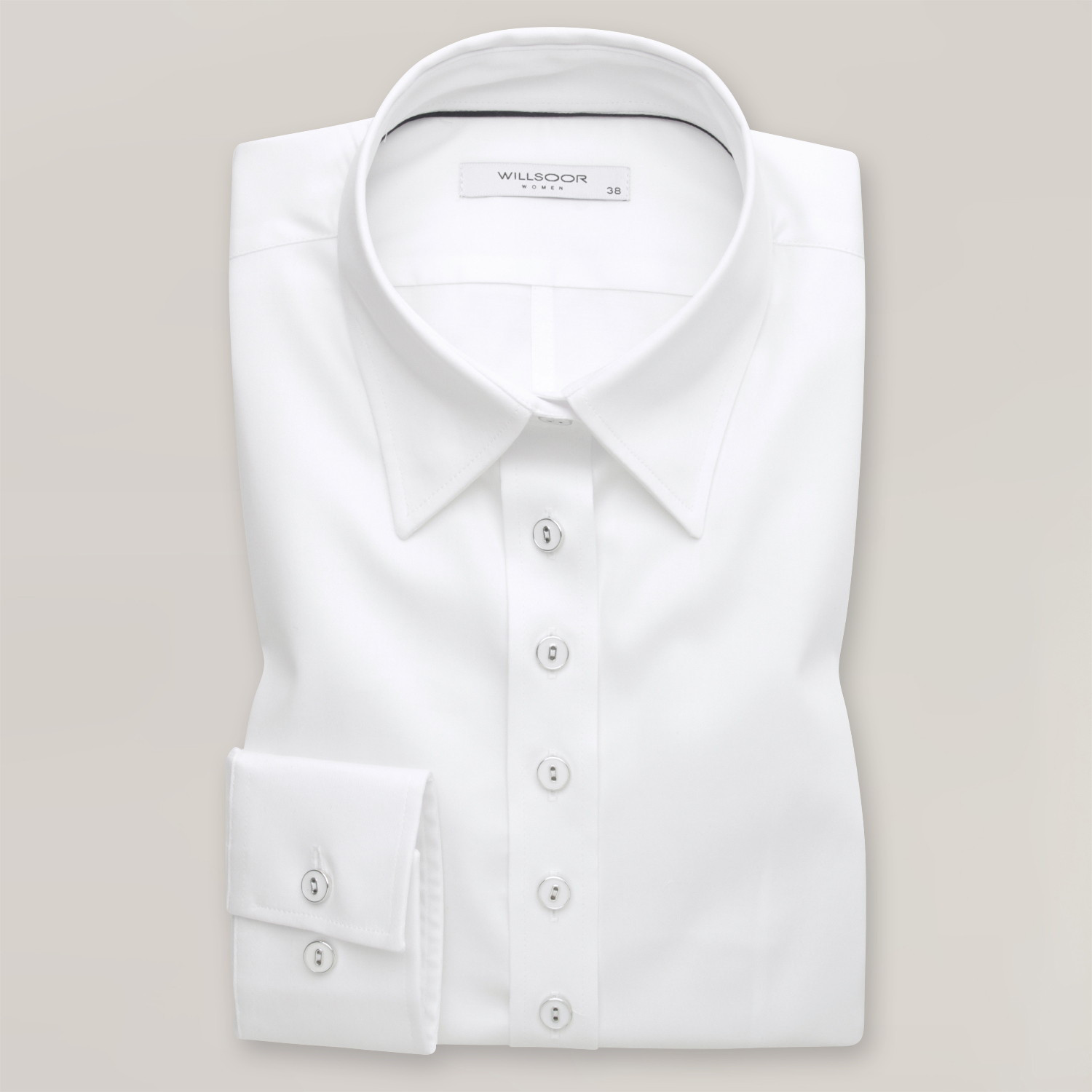 Biała bluzka ze stylowymi guzikami