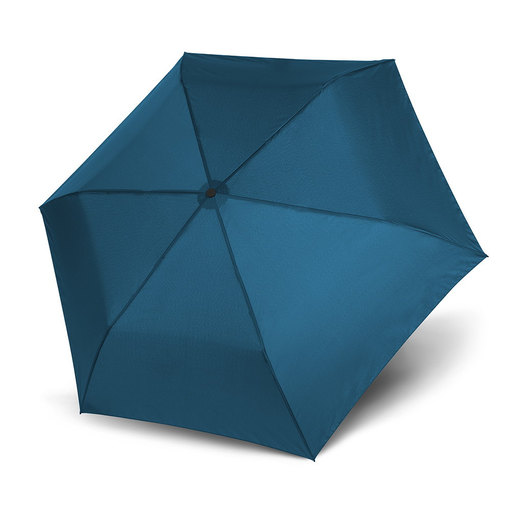 Niebieski gładki parasol damski marki Doppler