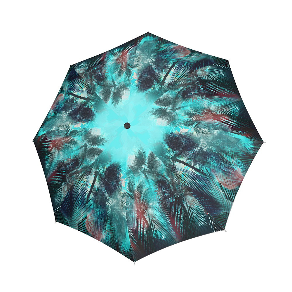 Damski parasol Knirps w tropikalne motywy z filtrem UV
