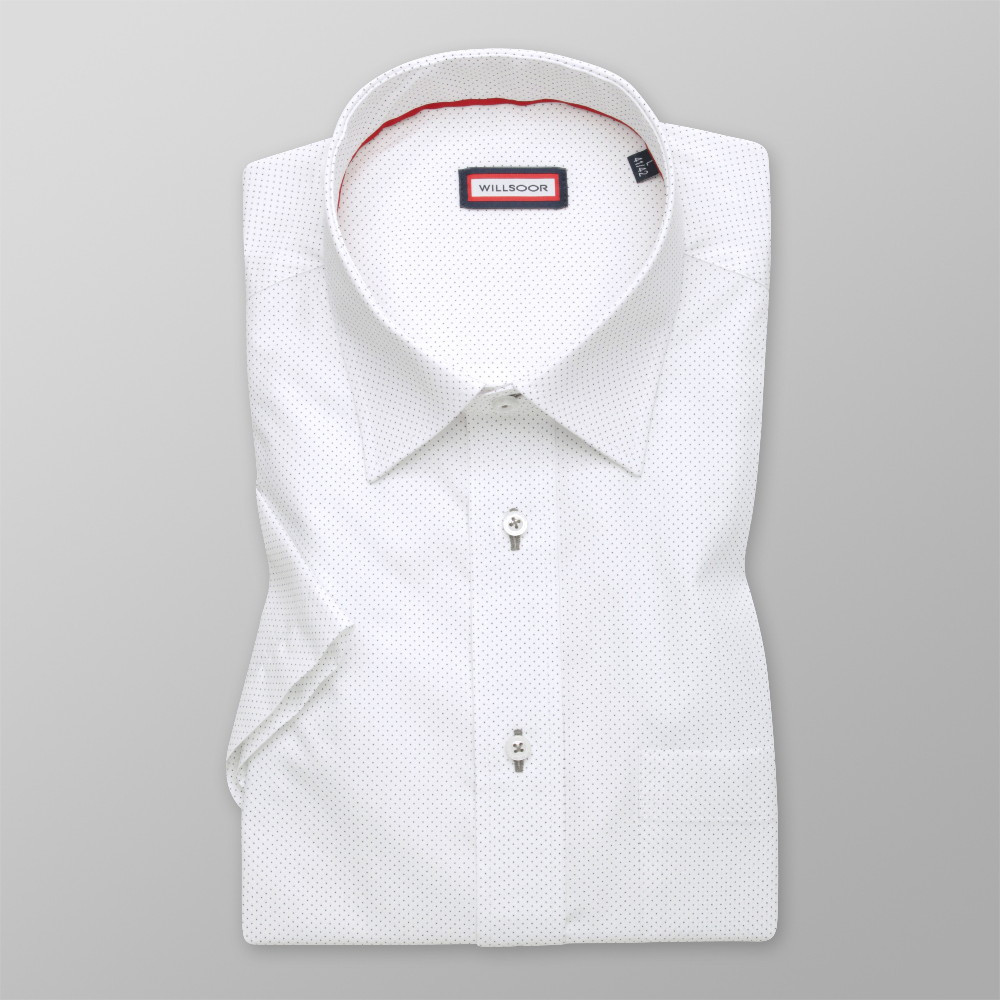 Biała klasyczna koszula w kropki