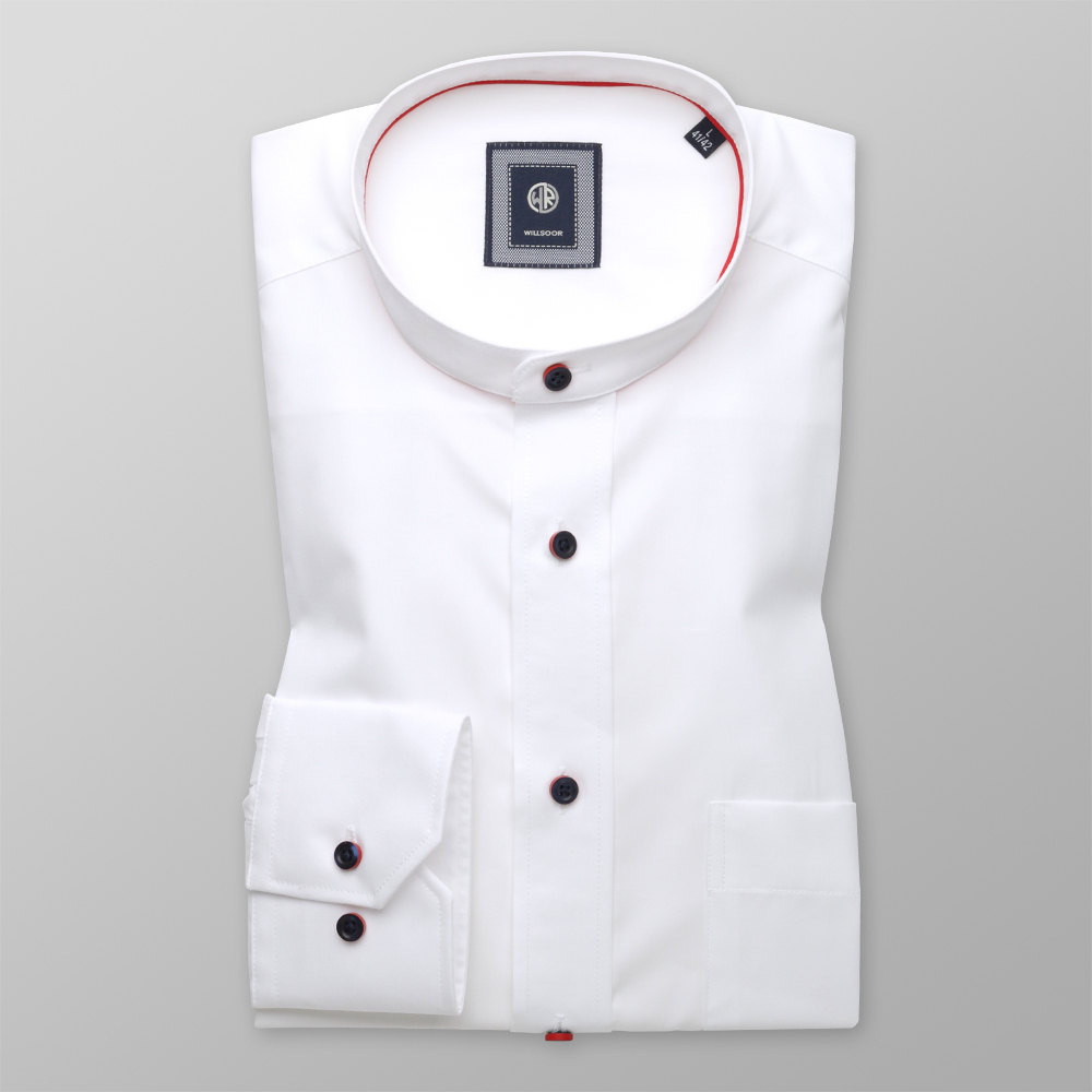 Biała klasyczna koszula ze stójką