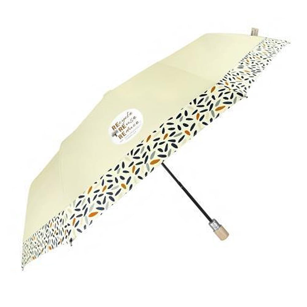 Kremowy parasol Perletti z wzorzystą obwódką