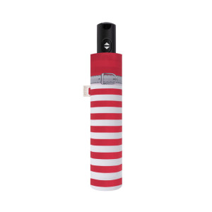 Parasol damski marki Doppler w czerwono-białe paski