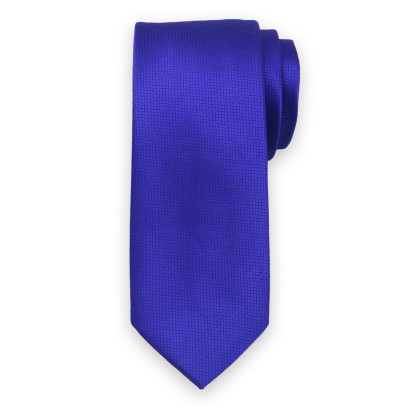 Modrakowy krawat w drobny wzór