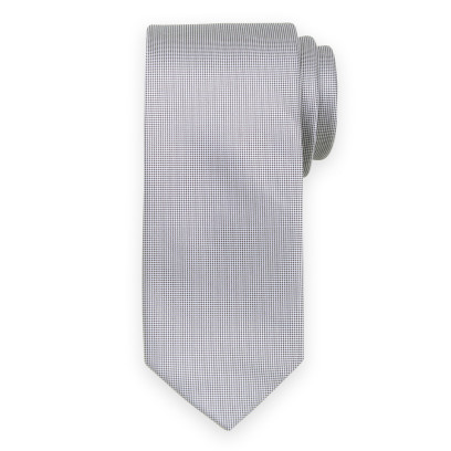 Szary krawat w drobny wzór