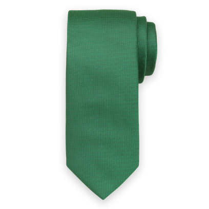 Zielony krawat w drobny wzór