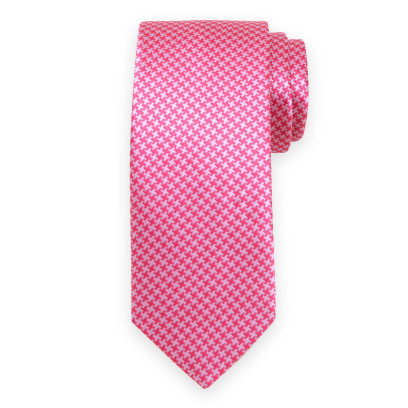 Krawat w różową kurzą stopkę