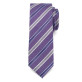 Wąski fioletowy krawat klubowy w paski