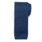 Granatowy wąski krawat tkany