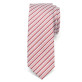 Wąski czerwony krawat w paski, pepitkę i prążek