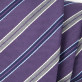 Wąski fioletowy krawat klubowy w paski